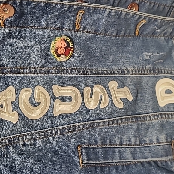 Cavalini sz 1X denim personalized jacket buttons Agust D - Picture 9 of 15